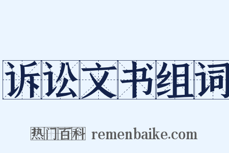 诉讼文书组词是什么意思的图片